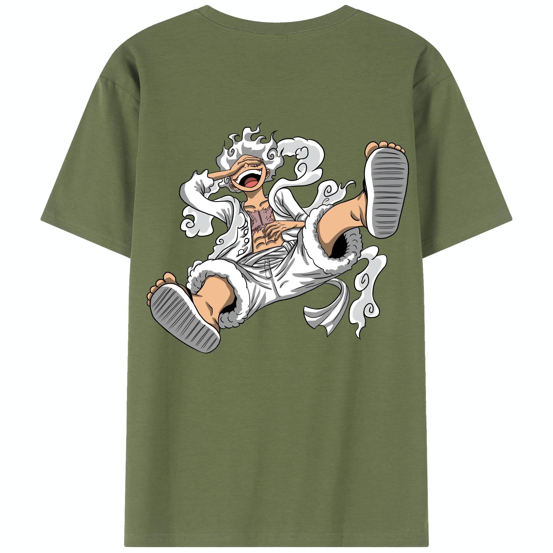 ワンピース モンキー・D・ルフィ ONE PIECE Monkey D. Luffy 綿100％半袖Tシャツ（背面プリント）